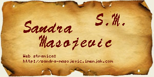 Sandra Mašojević vizit kartica